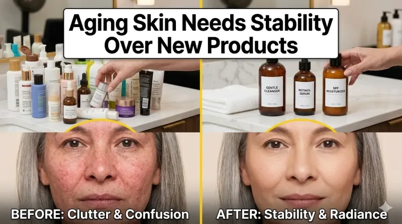 Aging Skin Needs Stability Over New Products