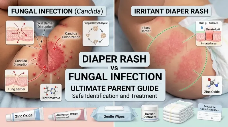 Diaper Rash vs. Fungal Infection: Identification & Safe Treatment Guide