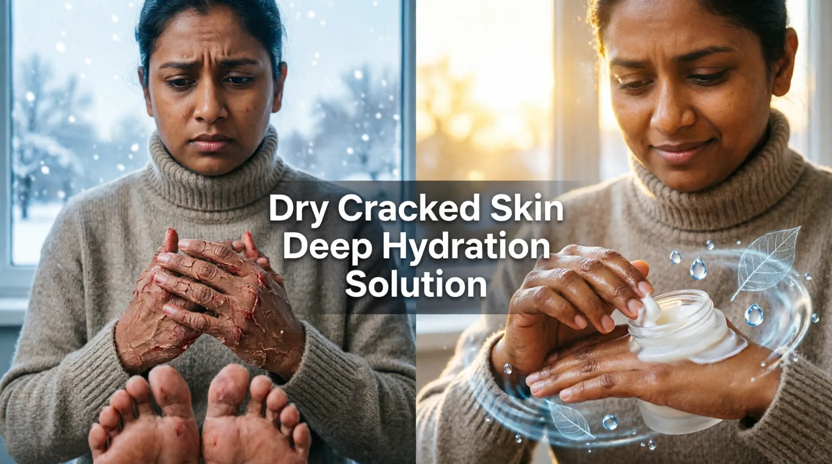 খসখসে ও ফাটল ধরা চামড়া: কারণ ও গভীর হাইড্রেশনের সমাধান