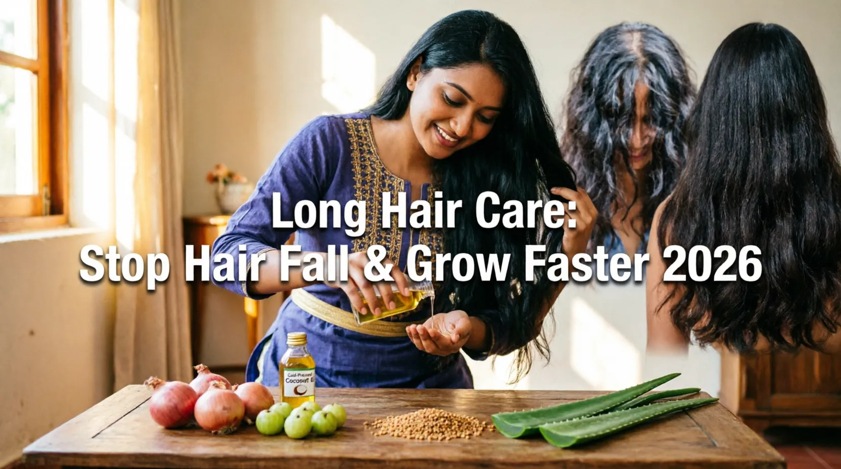 লম্বা চুলের যত্ন: চুল পড়া বন্ধ ও দ্রুত বড় করার উপায়