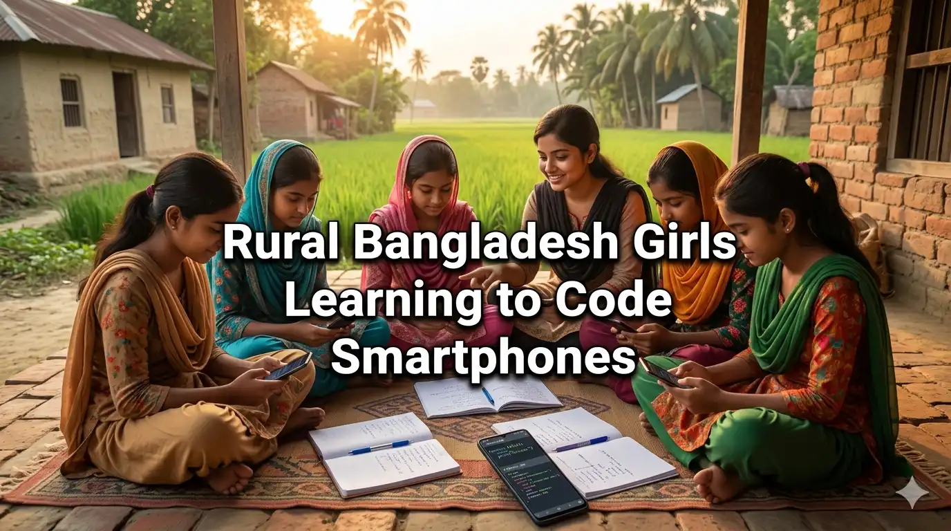 How Girls in Rural Bangladesh Started Learning to Code Using Only Smartphones
