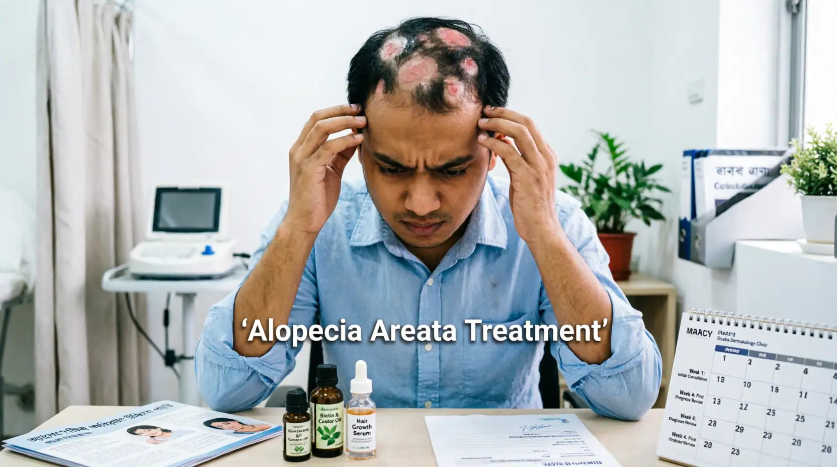 মাথার বা দাড়ির চুল গোল হয়ে পড়ে যাচ্ছে? অ্যালোপেশিয়া এরিয়াটা: ভুল ধারণা ও সঠিক চিকিৎসার পূর্ণাঙ্গ গাইড