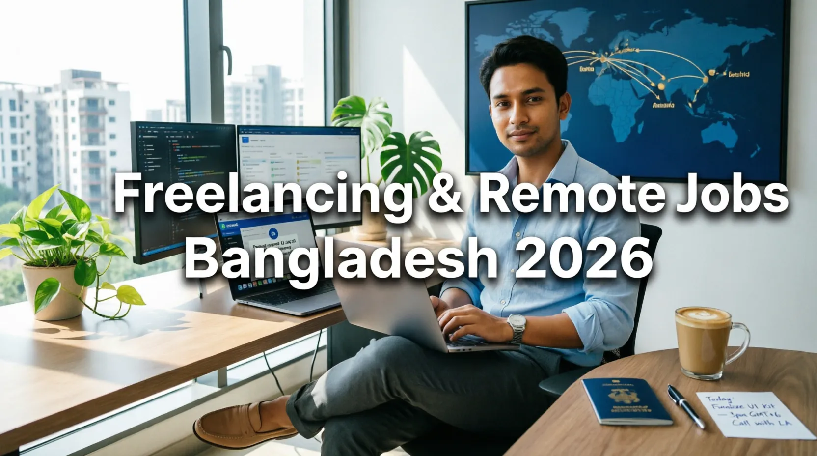ফ্রিল্যান্সিং ও রিমোট জব ২০২৬- বাংলাদেশ থেকে আন্তর্জাতিক ক্যারিয়ার গড়ার গাইড
