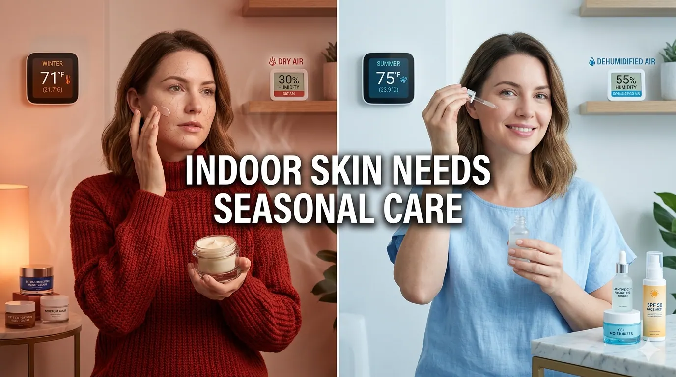 Seasonal Skincare Indoors 2026- Why You Must Adjust Your Routine