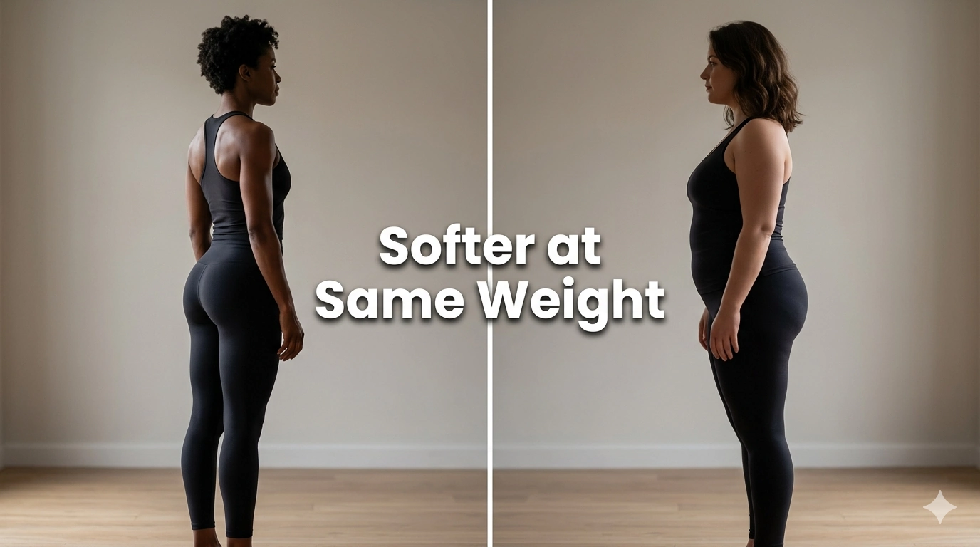 Why Body Shape Changes at the Same Weight- 2026 Composition Guide